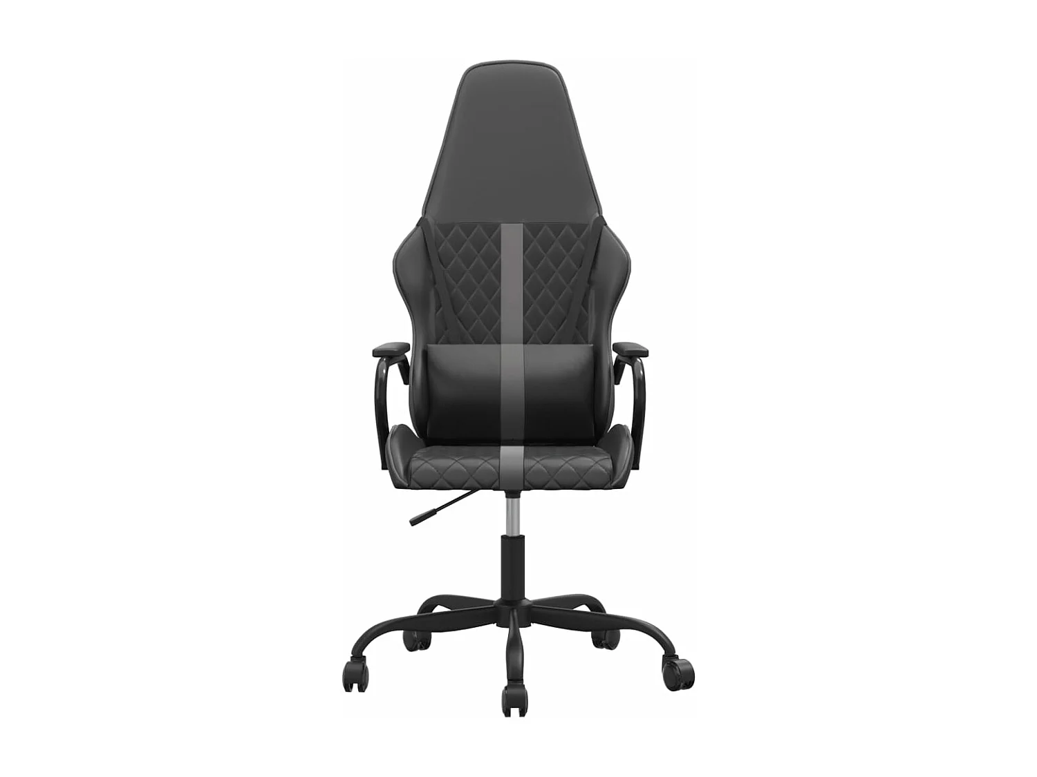 Cadeira gaming massagens couro artificial preto e cinzento