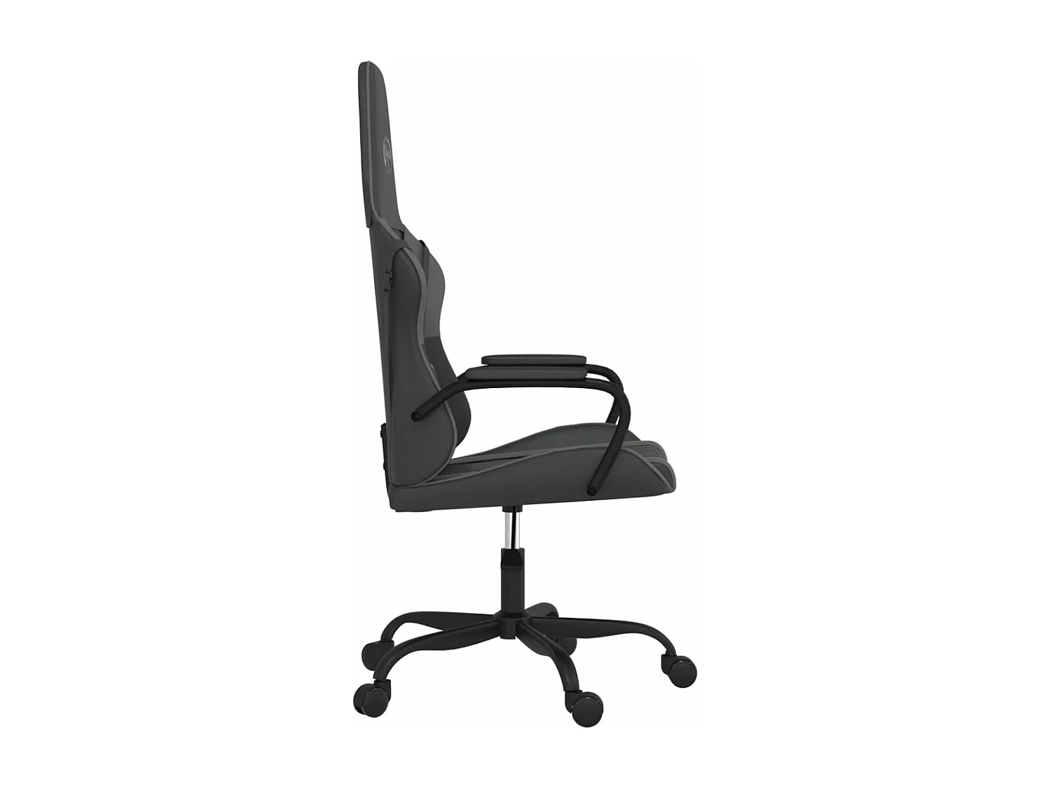 Silla gaming de masaje cuero sintético negro y gris