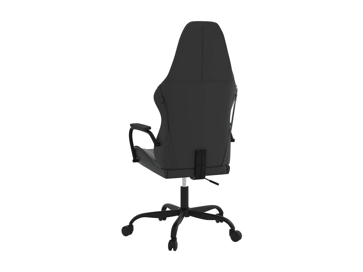 Silla gaming de masaje cuero sintético negro y gris