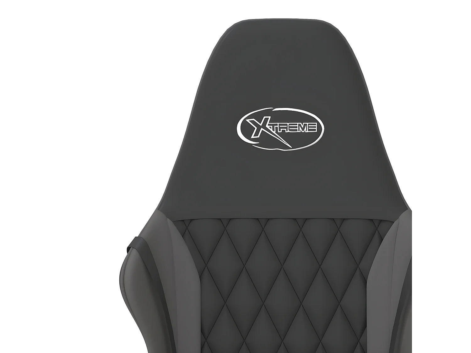 Silla gaming de masaje cuero sintético negro y gris