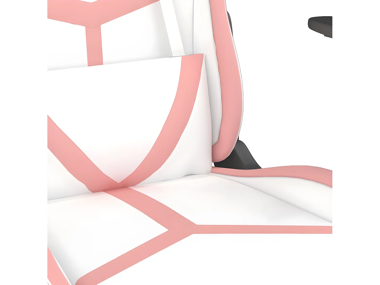 Chaise de jeu avec repose-pied Blanc et rose Similicuir
