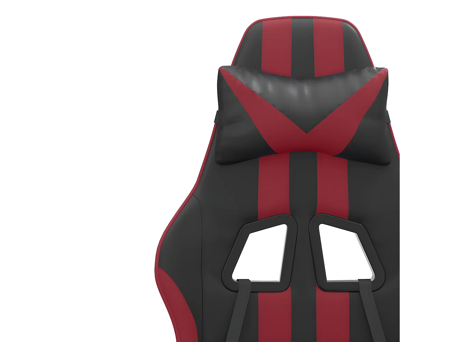 Chaise de jeu pivotante repose-pied Noir bordeaux Similicuir