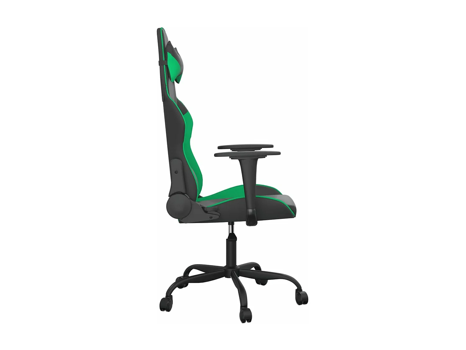 piezas Silla gaming de masaje cuero sintético negro y verde