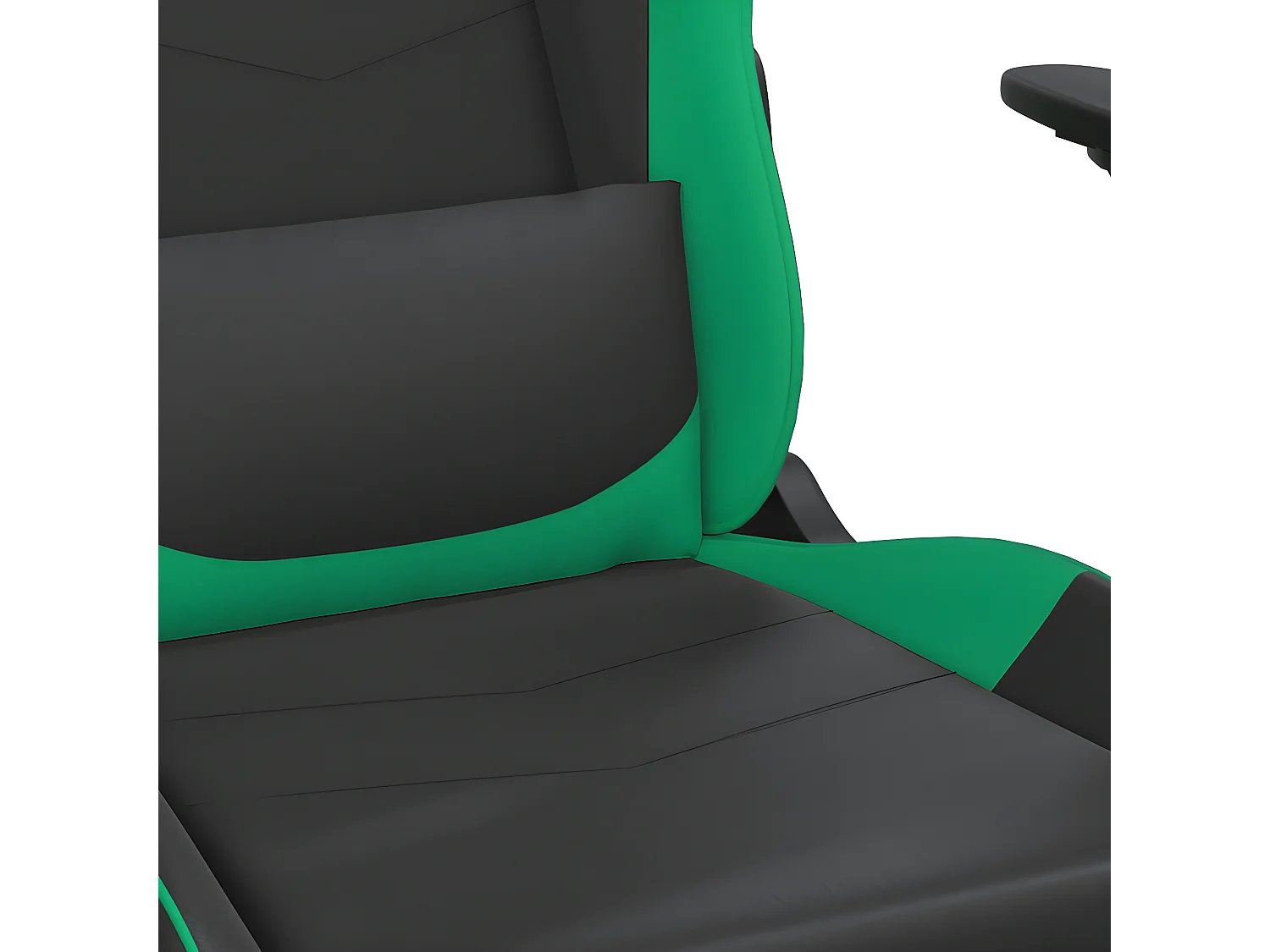 piezas Silla gaming de masaje cuero sintético negro y verde