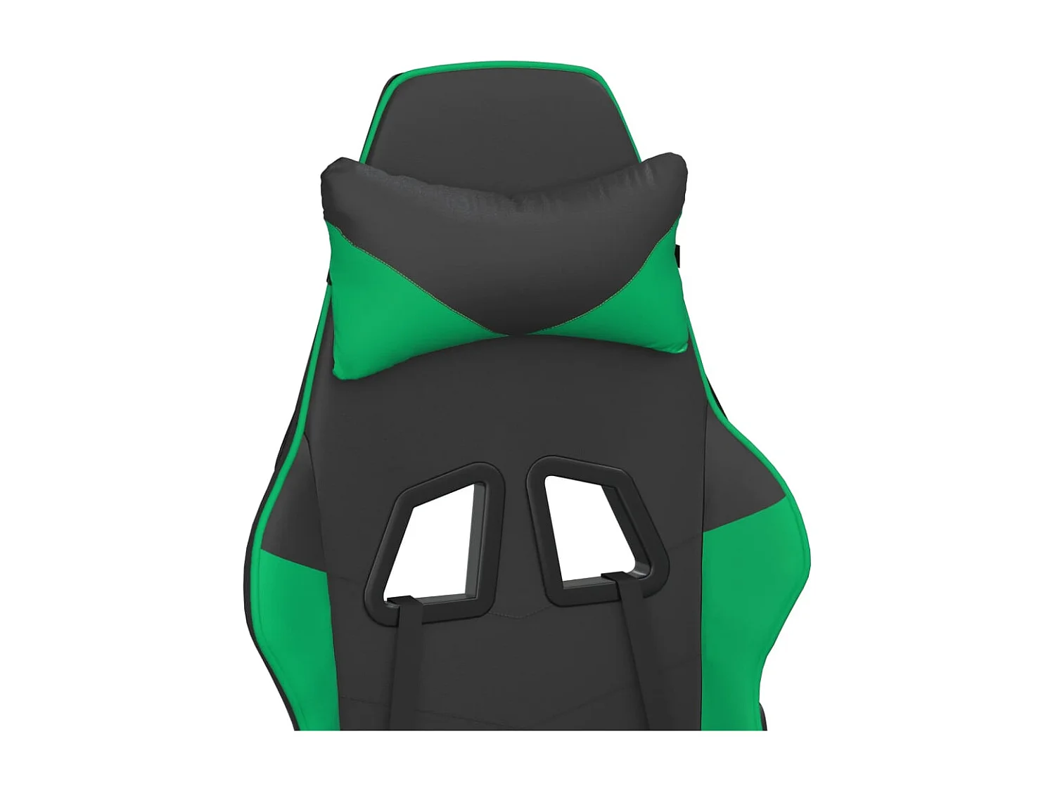 piezas Silla gaming de masaje cuero sintético negro y verde