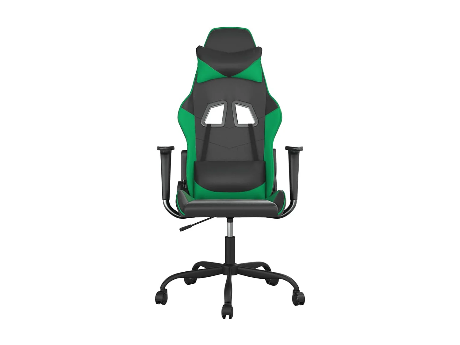 Massage gamestoel kunstleer zwart en groen