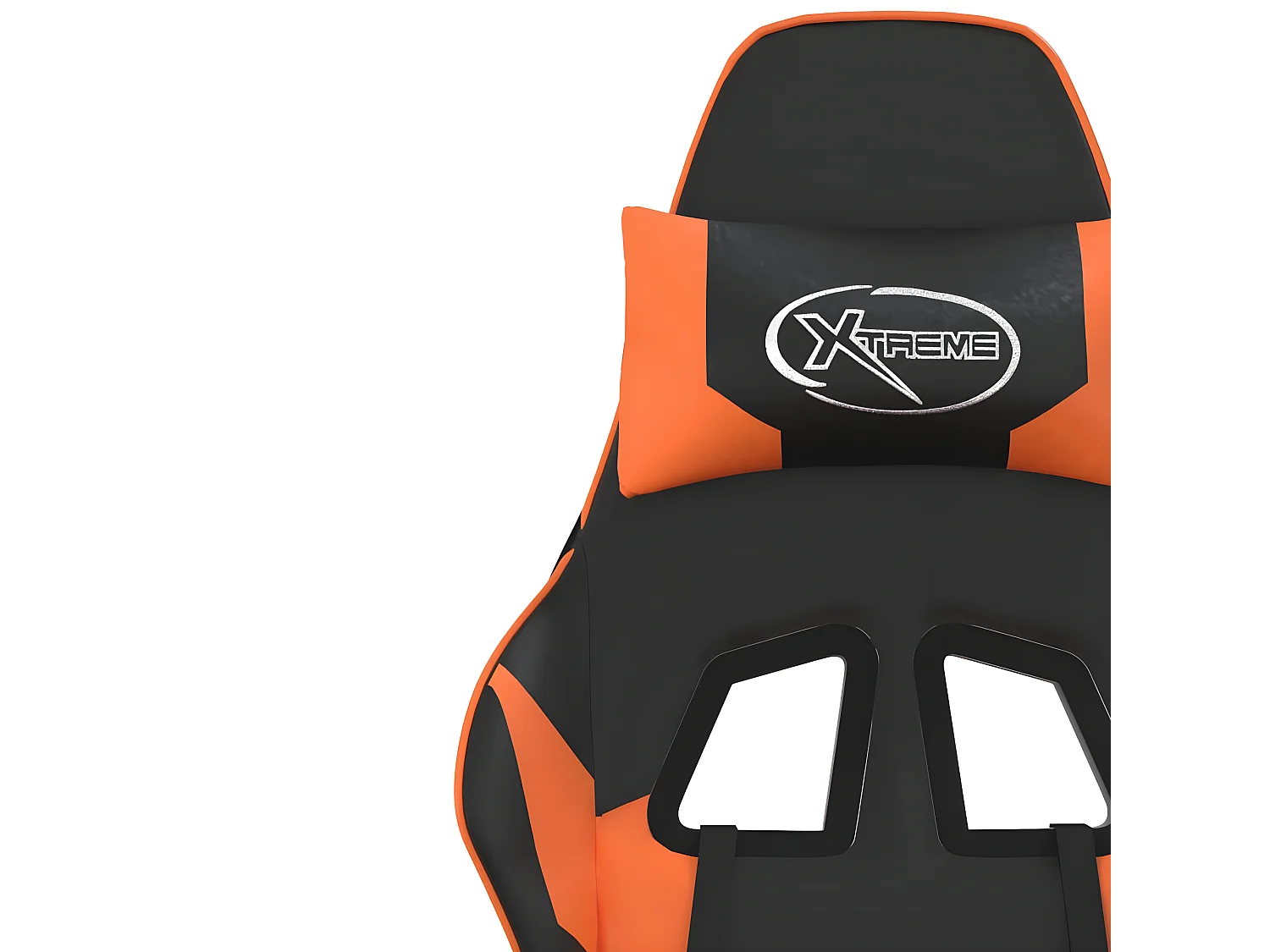 Chaise de jeu de massage Noir et orange Similicuir