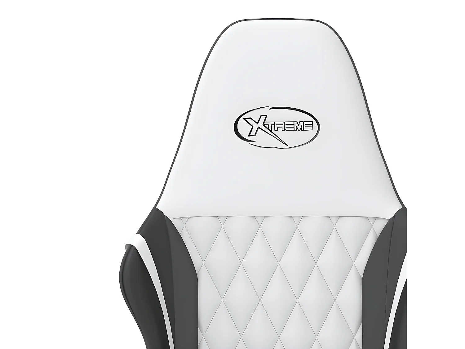 Silla gaming cuero sintético blanco y negro