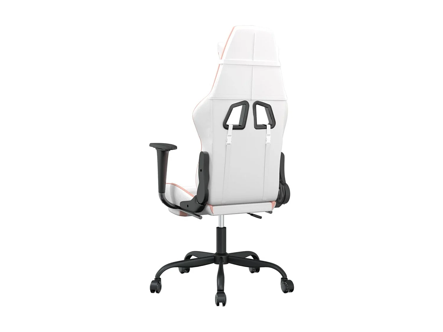 Chaise de jeu de massage avec repose-pied Blanc rose Similicuir