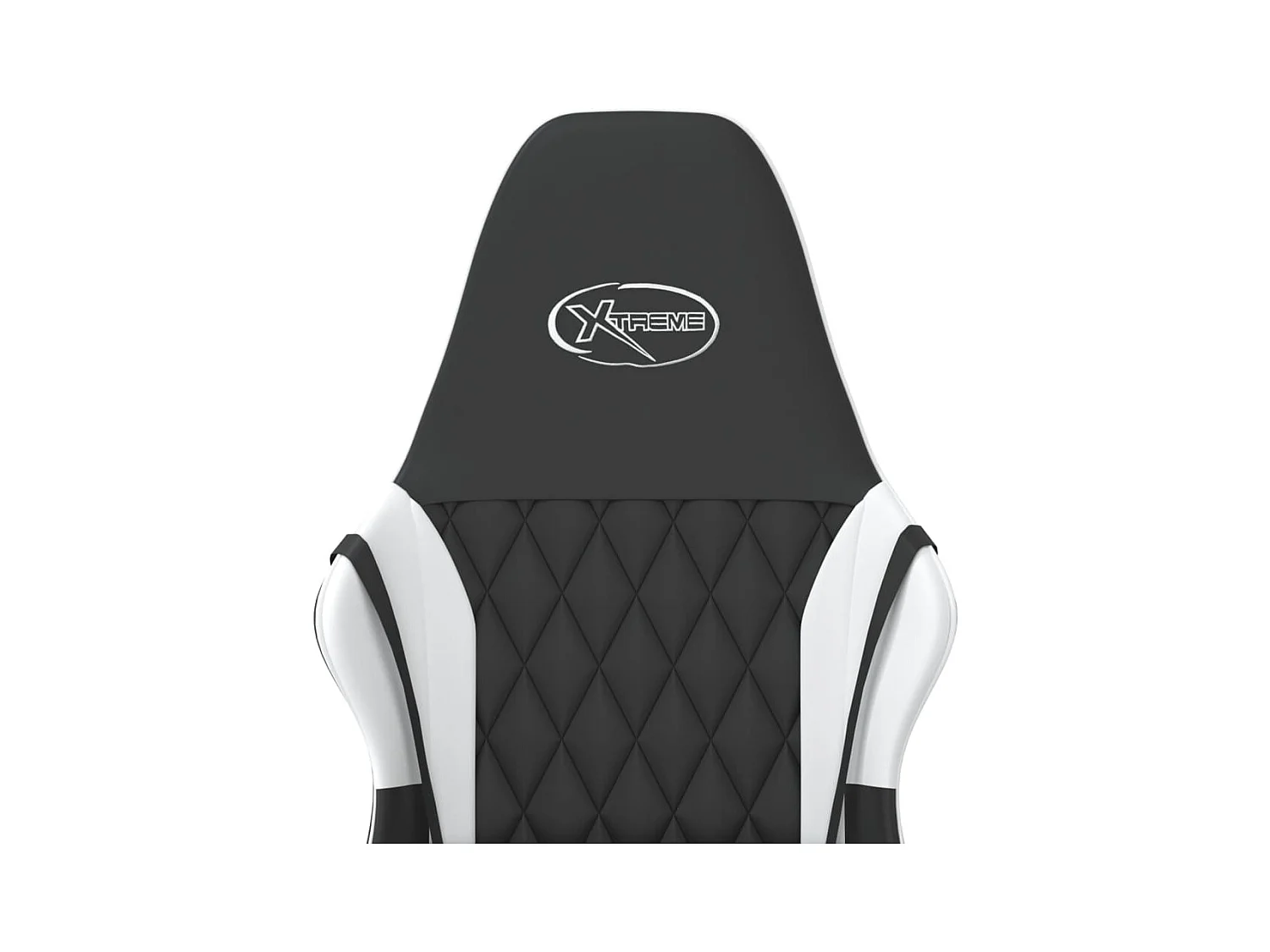 Cadeira gaming couro artificial preto e branco