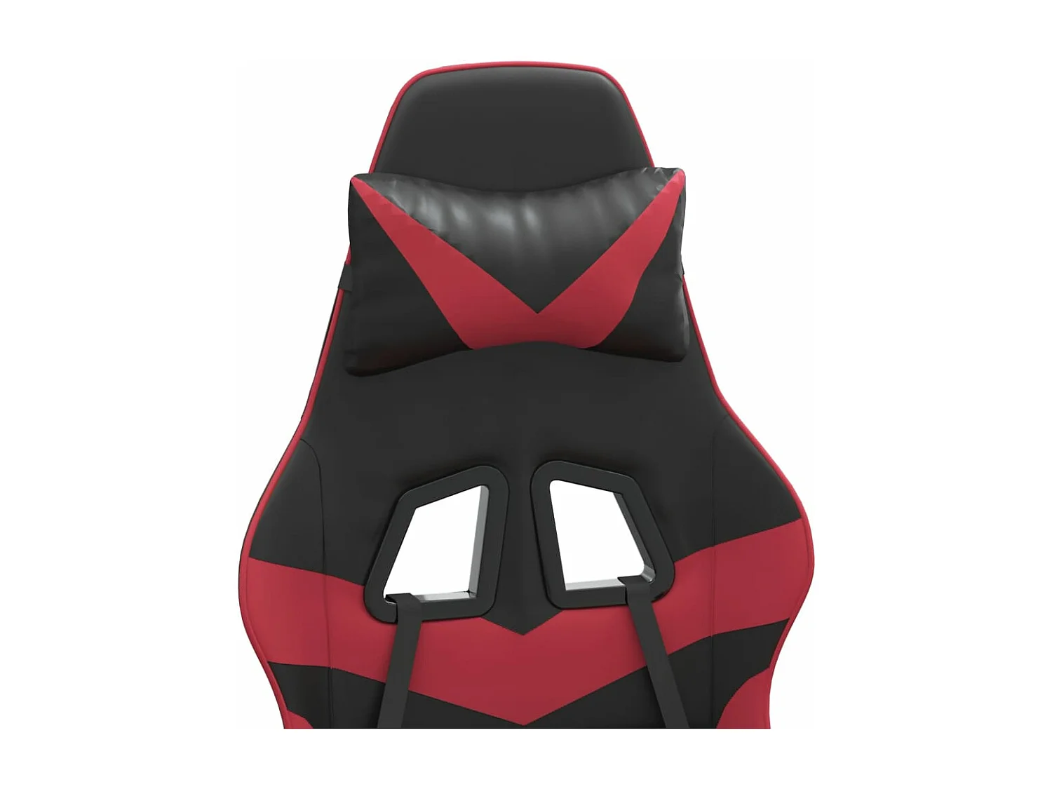 Cadeira gaming giratória couro artificial preto/vermelho tinto