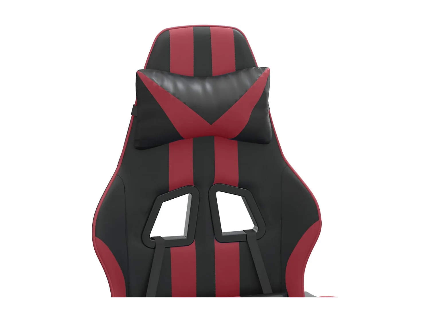 Chaise de jeu pivotante Noir et rouge bordeaux Similicuir