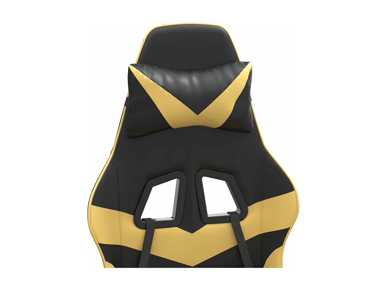 Chaise de jeu pivotante Noir et doré Similicuir