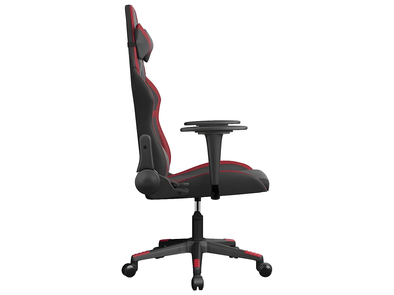 Chaise de jeu Noir et rouge bordeaux Similicuir