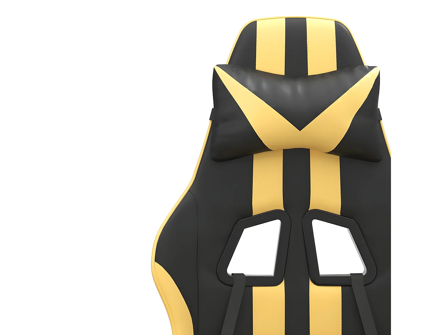 Chaise de jeu pivotante Noir et doré Similicuir