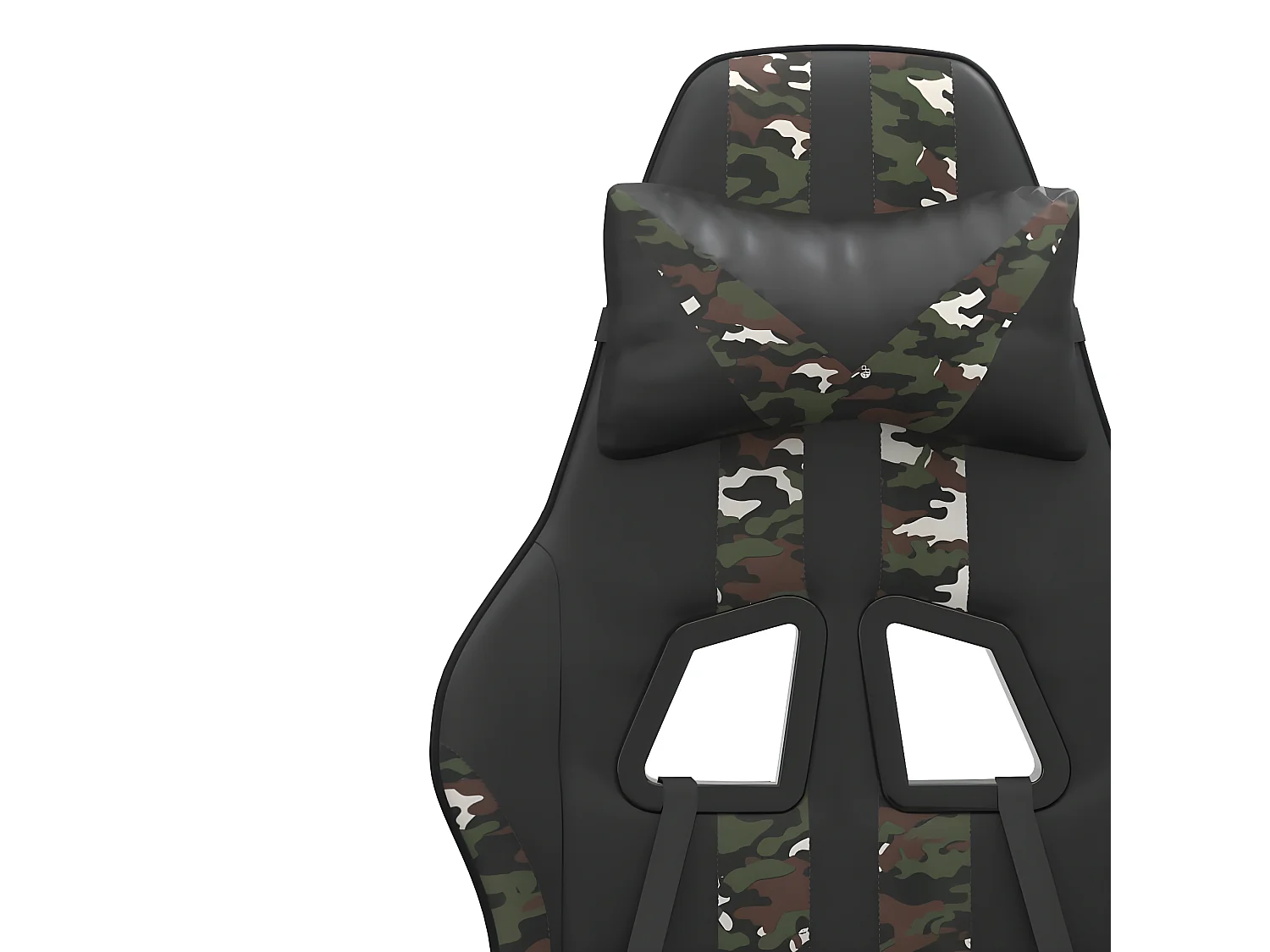 Chaise de jeu pivotante repose-pied Noir camouflage Similicuir