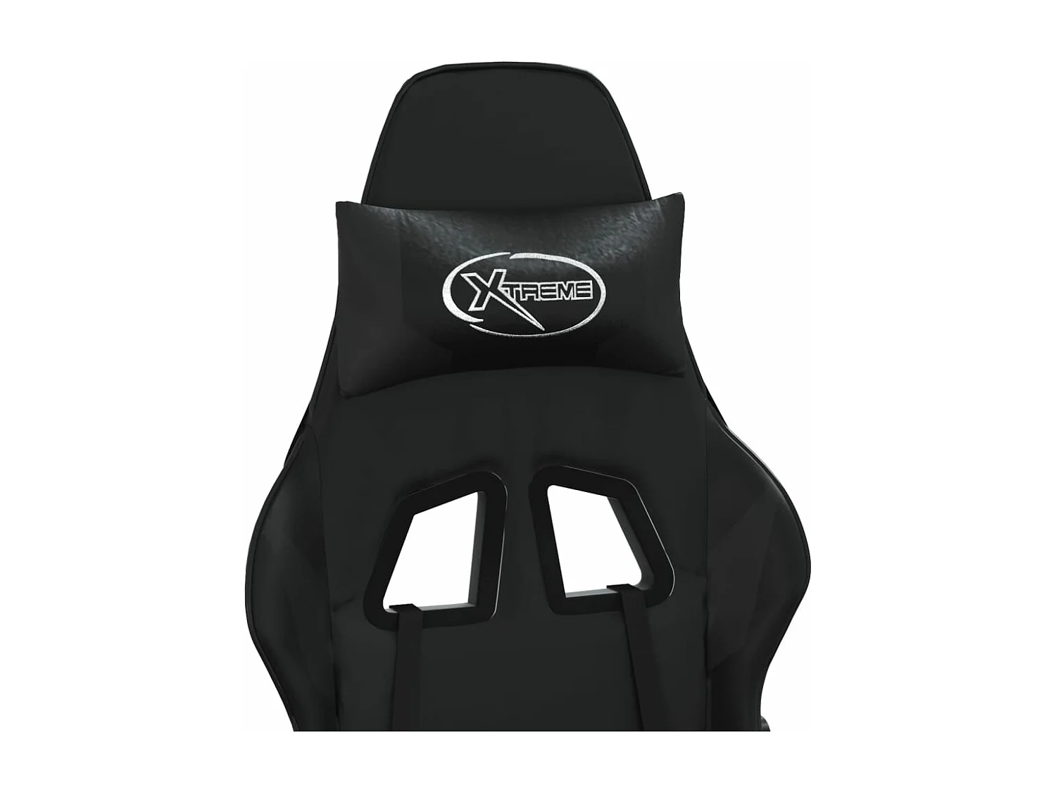 Chaise de jeu de massage avec repose-pied Noir Similicuir