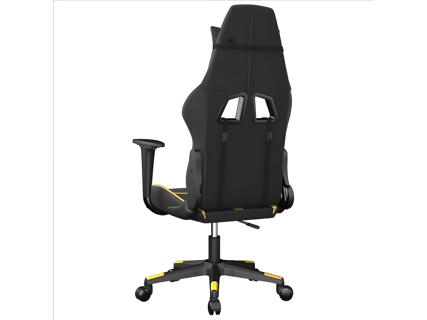 Chaise de jeu de massage Noir et doré Similicuir