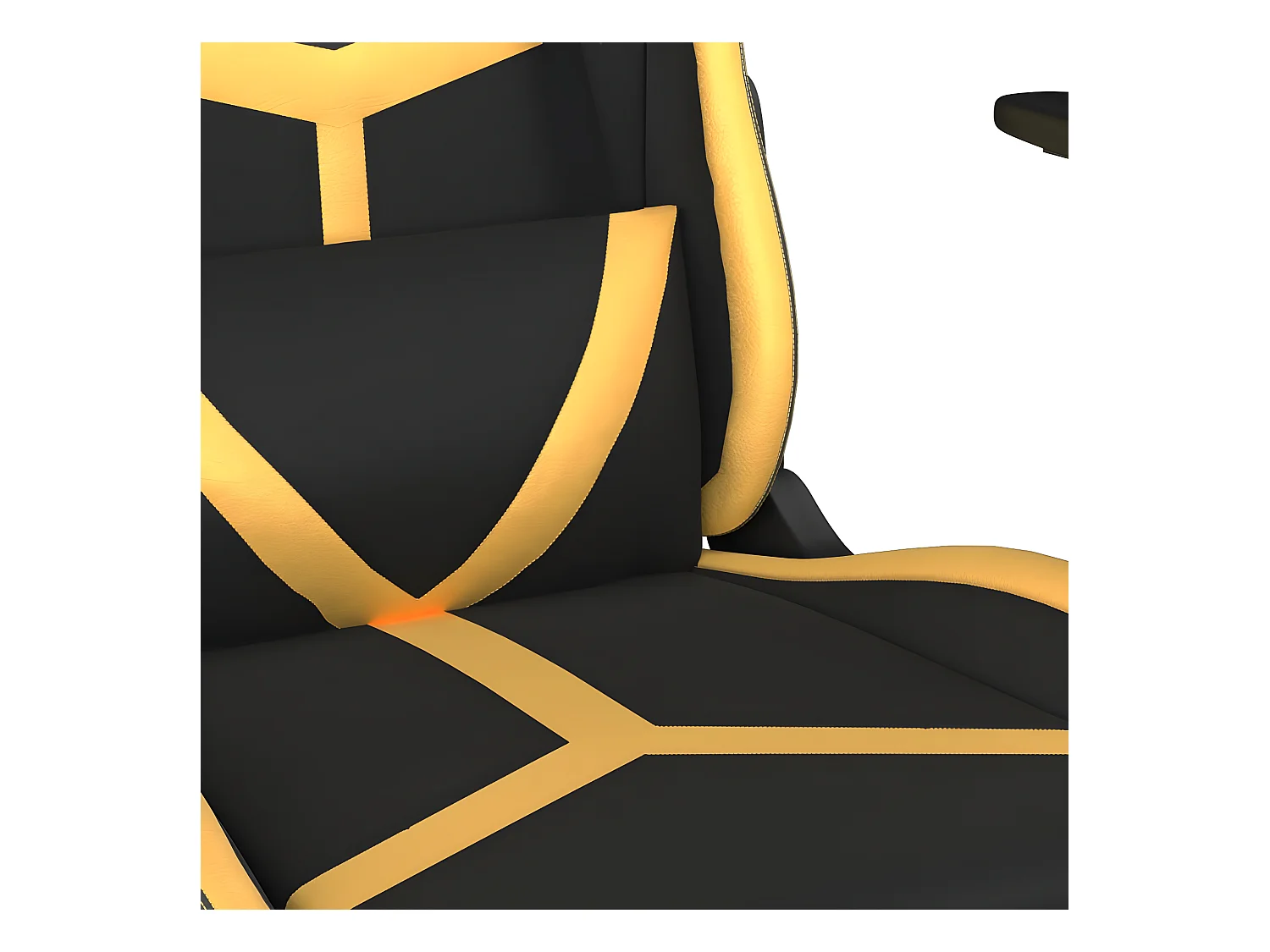 Chaise de jeu de massage Noir et doré Similicuir