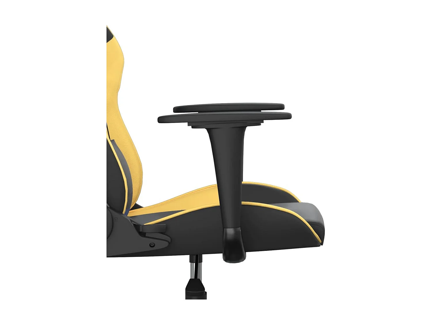 Chaise de jeu de massage Noir et doré Similicuir