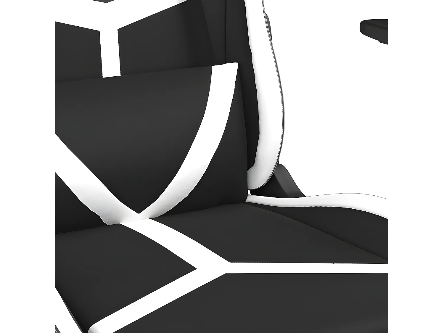 Chaise de jeu de massage Noir et blanc Similicuir