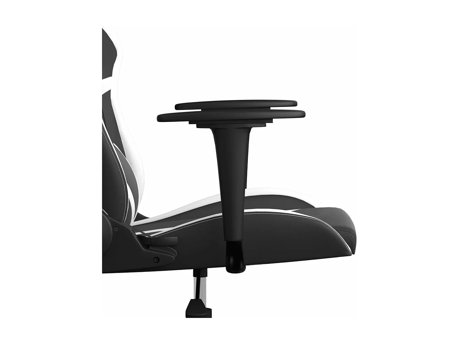 Chaise de jeu de massage Noir et blanc Similicuir