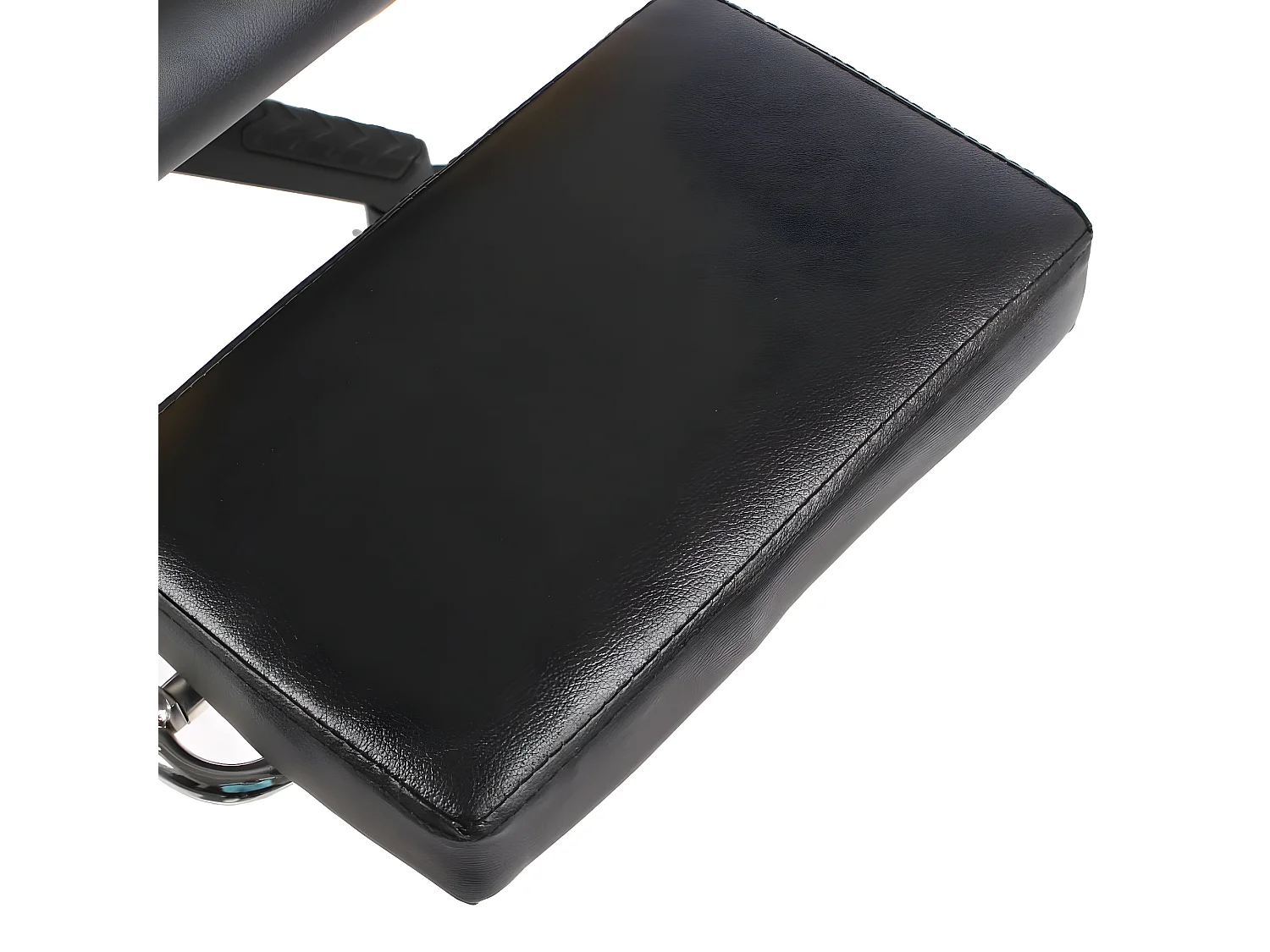 Cadeira de gaming giratória com apoio de pés PVC dourado