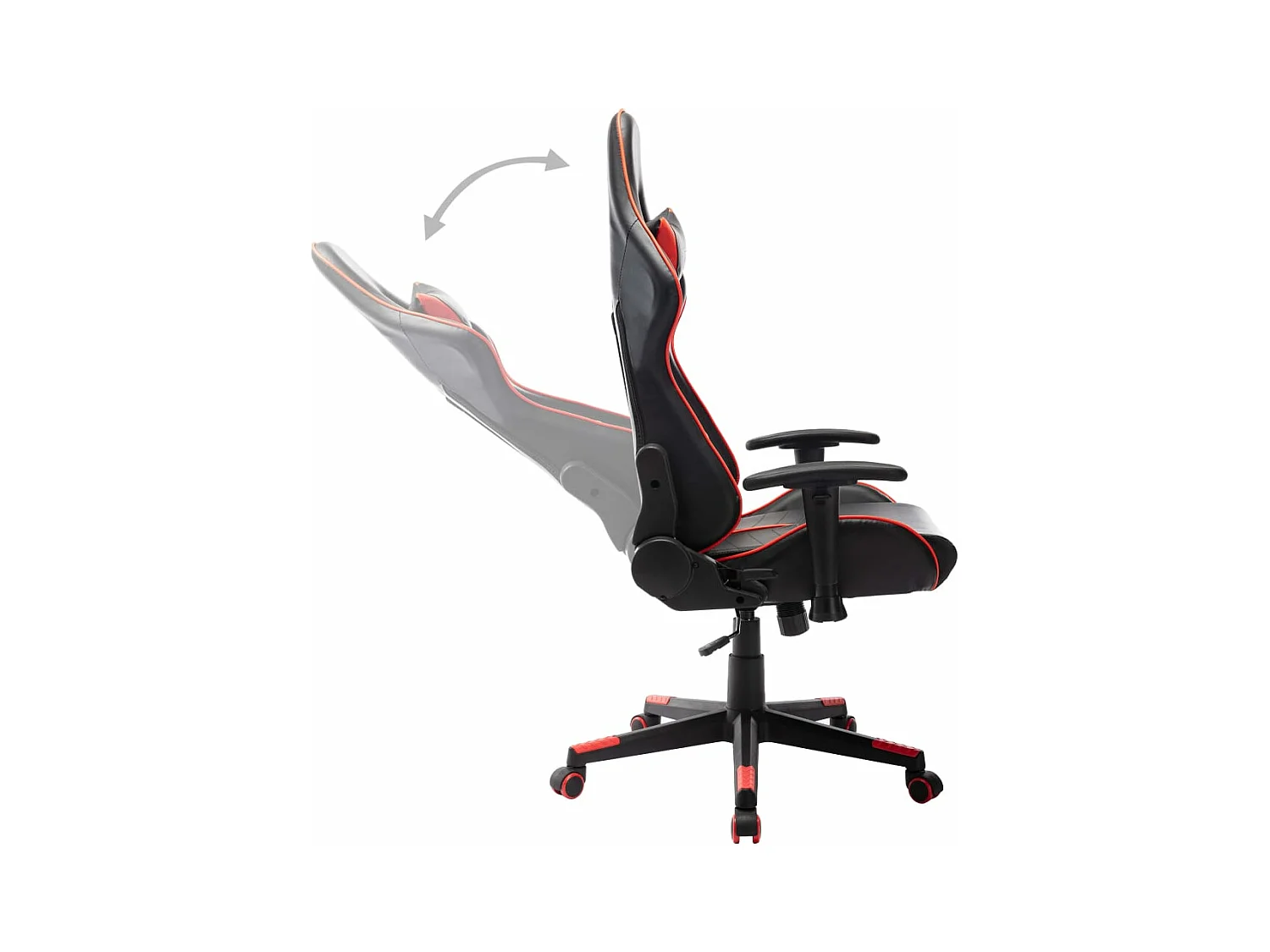 Chaise de jeu Noir et rouge Cuir artificiel