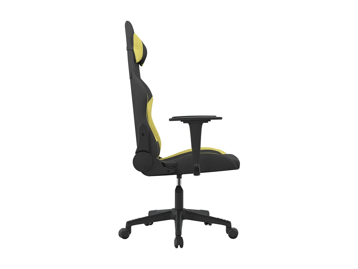 Cadeira gaming de massagens tecido preto e verde-claro