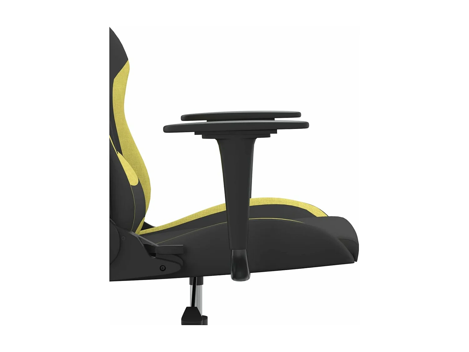 Cadeira gaming de massagens tecido preto e verde-claro