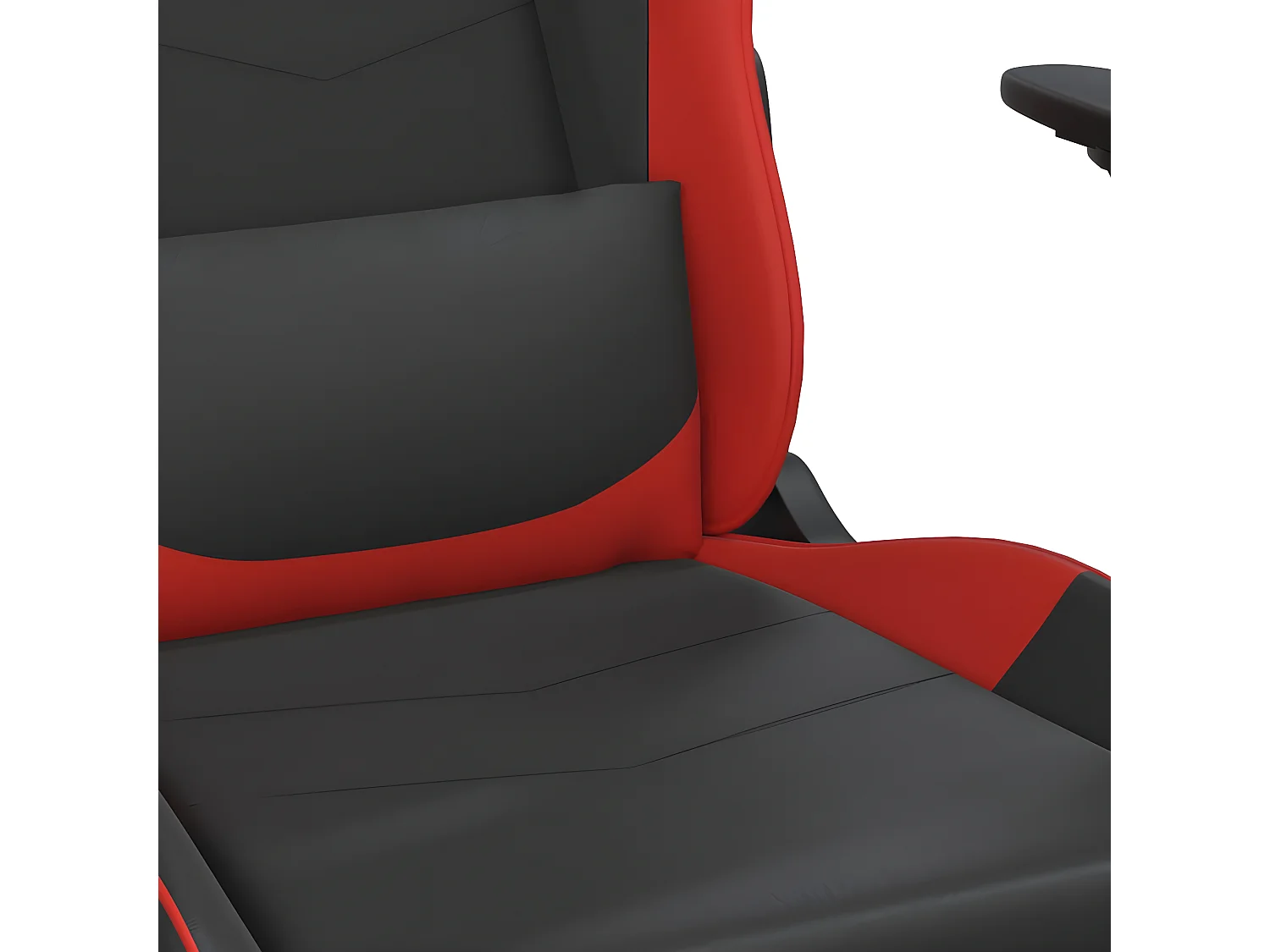 Chaise de jeu de massage avec repose-pied Noir&Rouge Similicuir