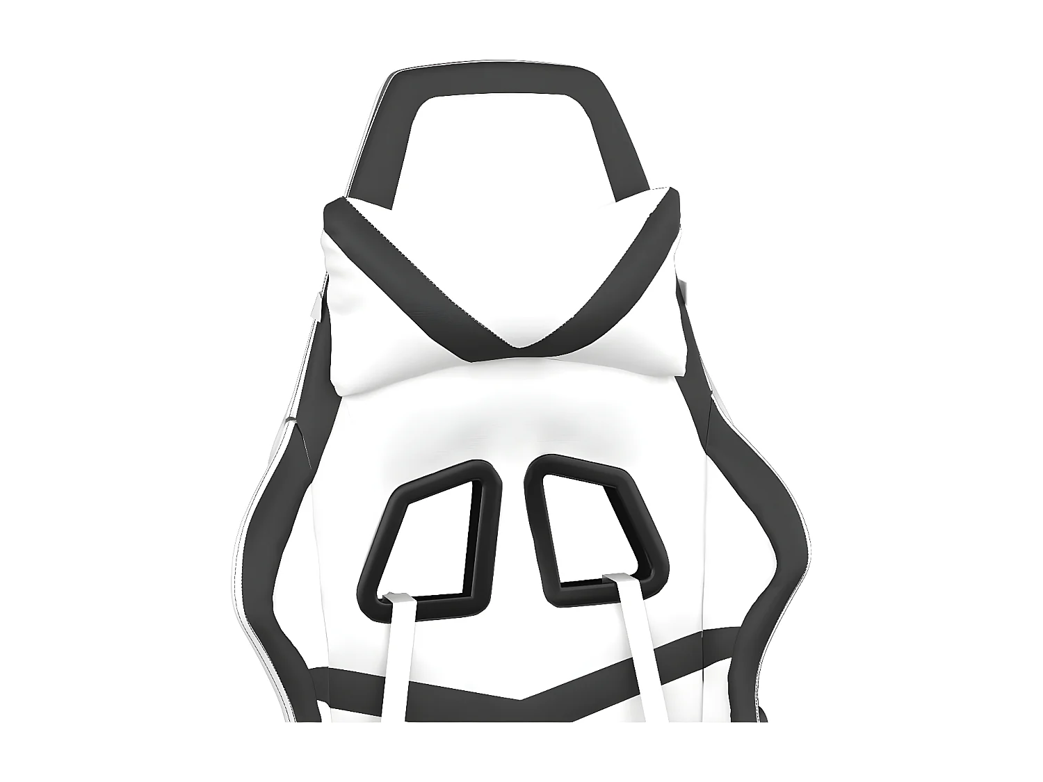 Cadeira gaming couro artificial branco e preto