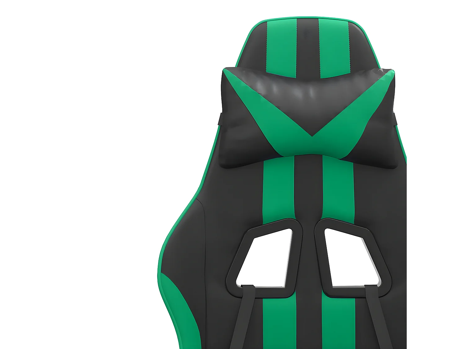 Chaise de jeu pivotante Noir et vert Similicuir