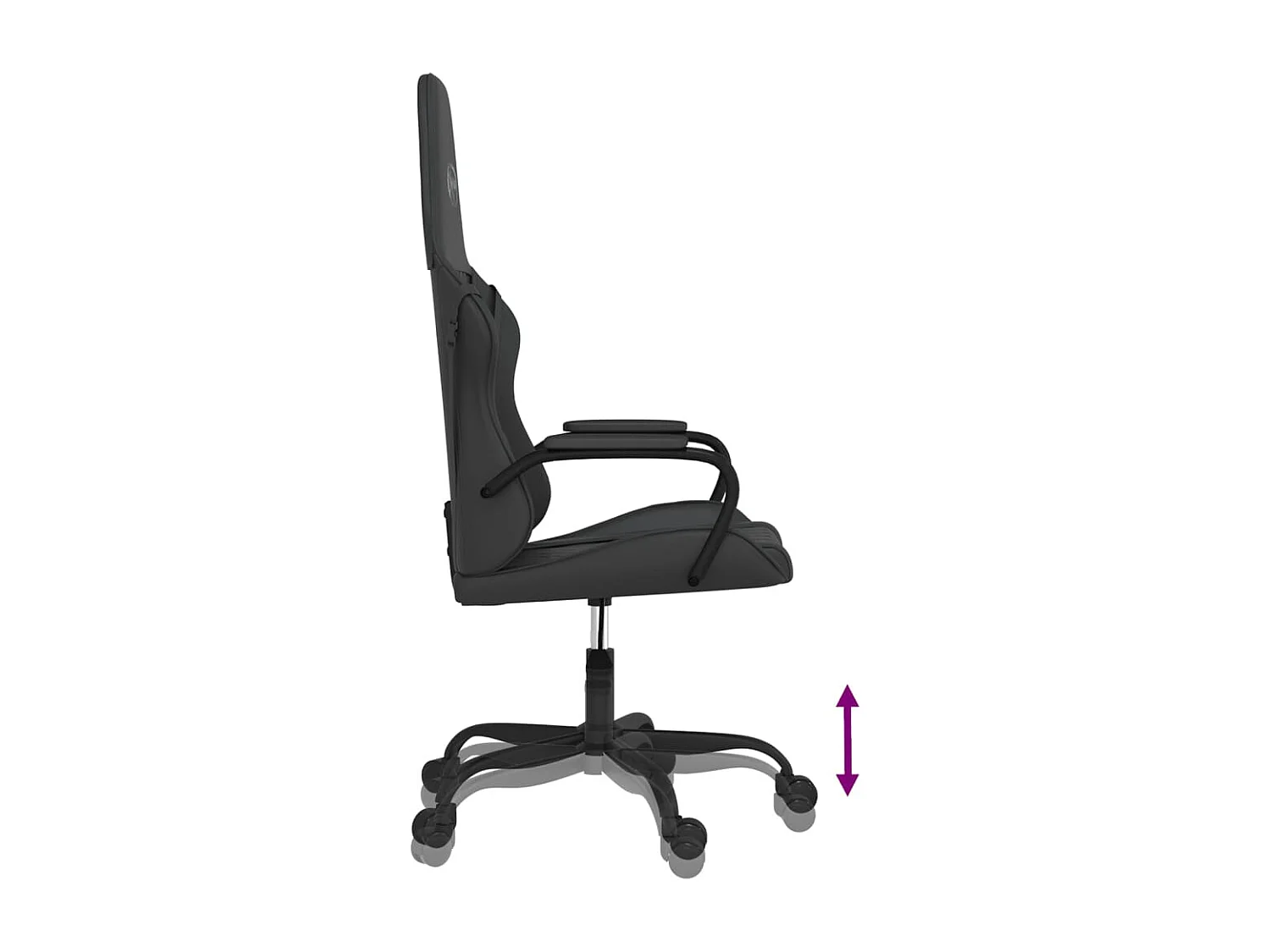 Chaise de jeu Noir Similicuir