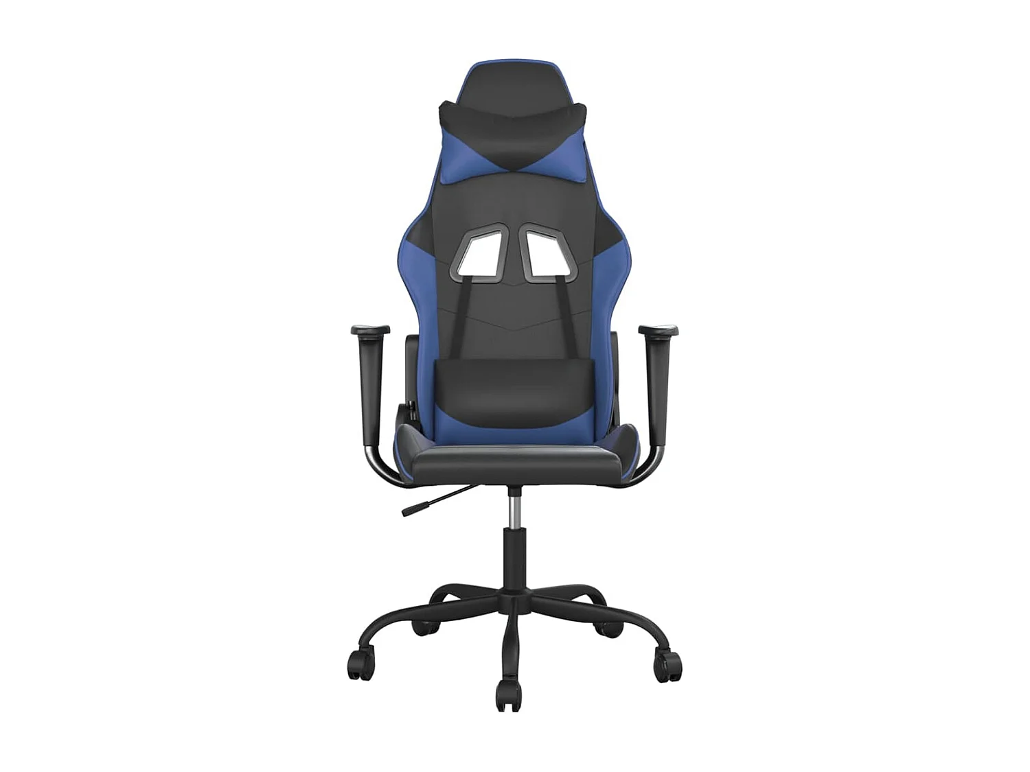 piezas Silla gaming cuero sintético negro y azul