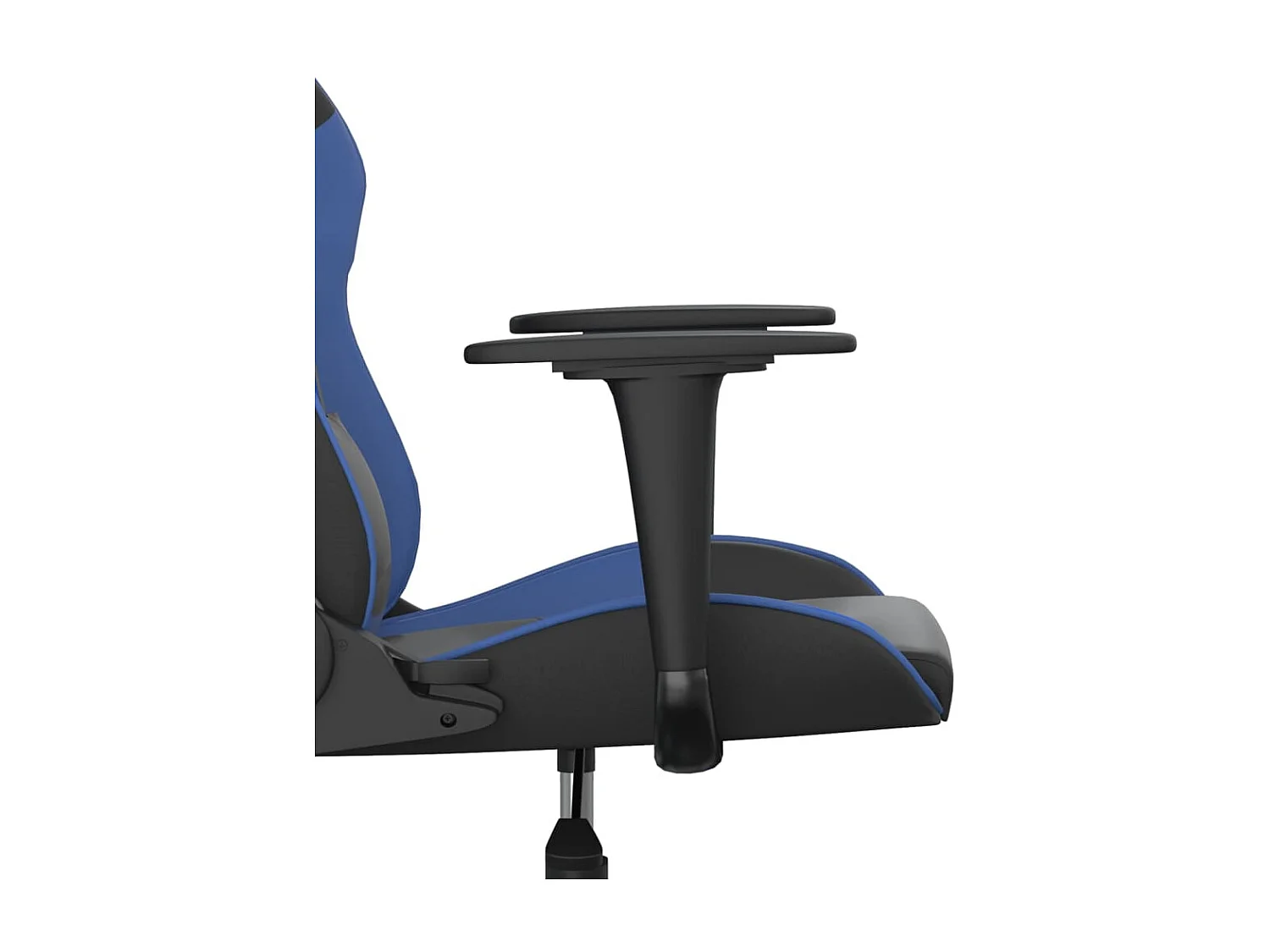 piezas Silla gaming cuero sintético negro y azul