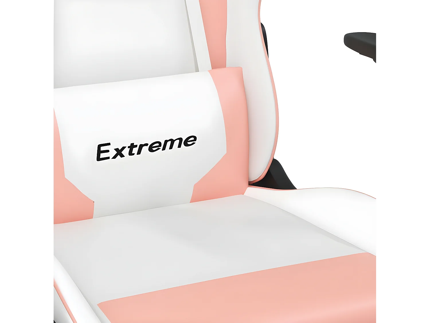 Chaise de jeu de massage avec repose-pied Blanc rose Similicuir