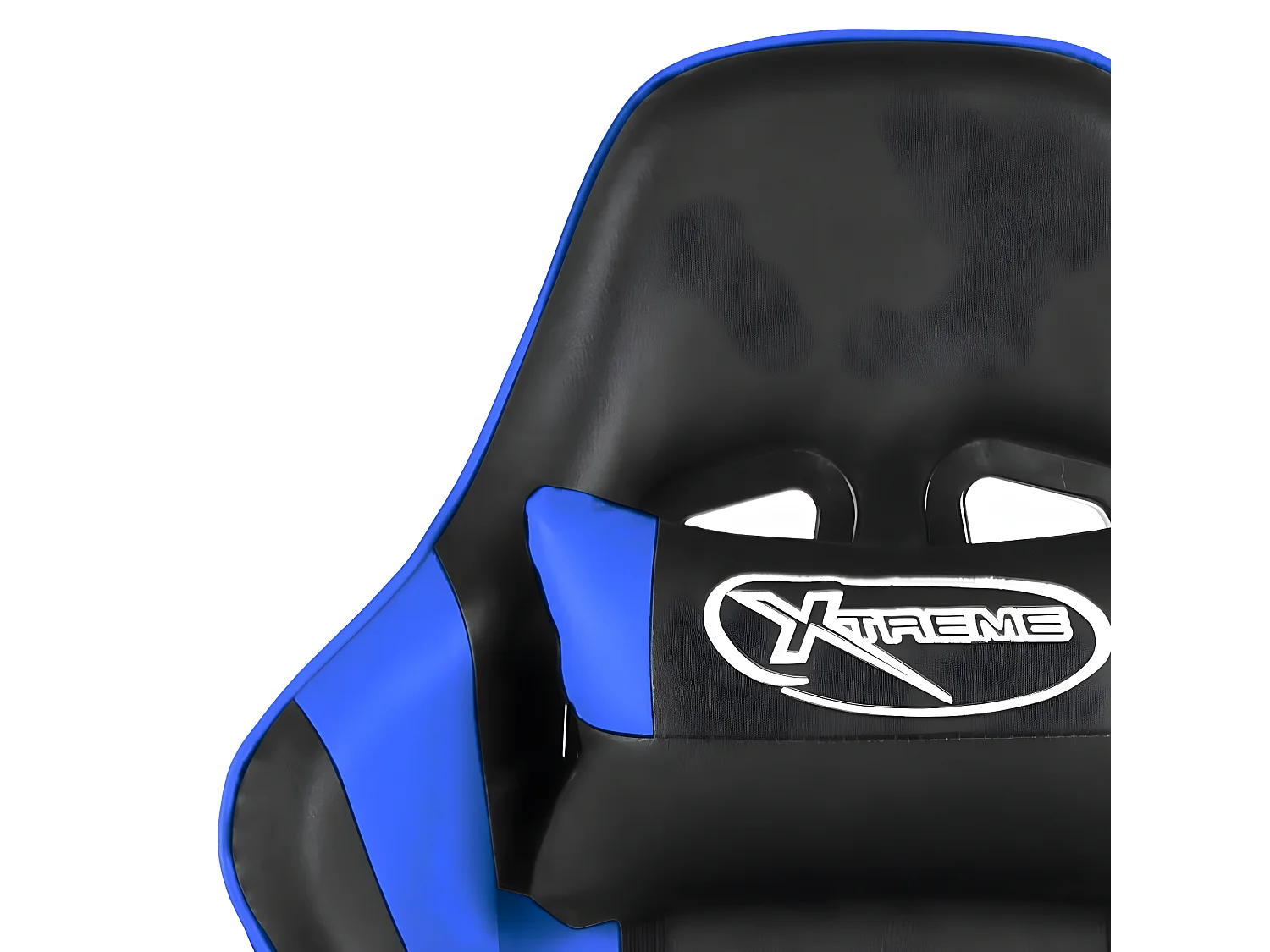 Cadeira de gaming giratória PVC azul