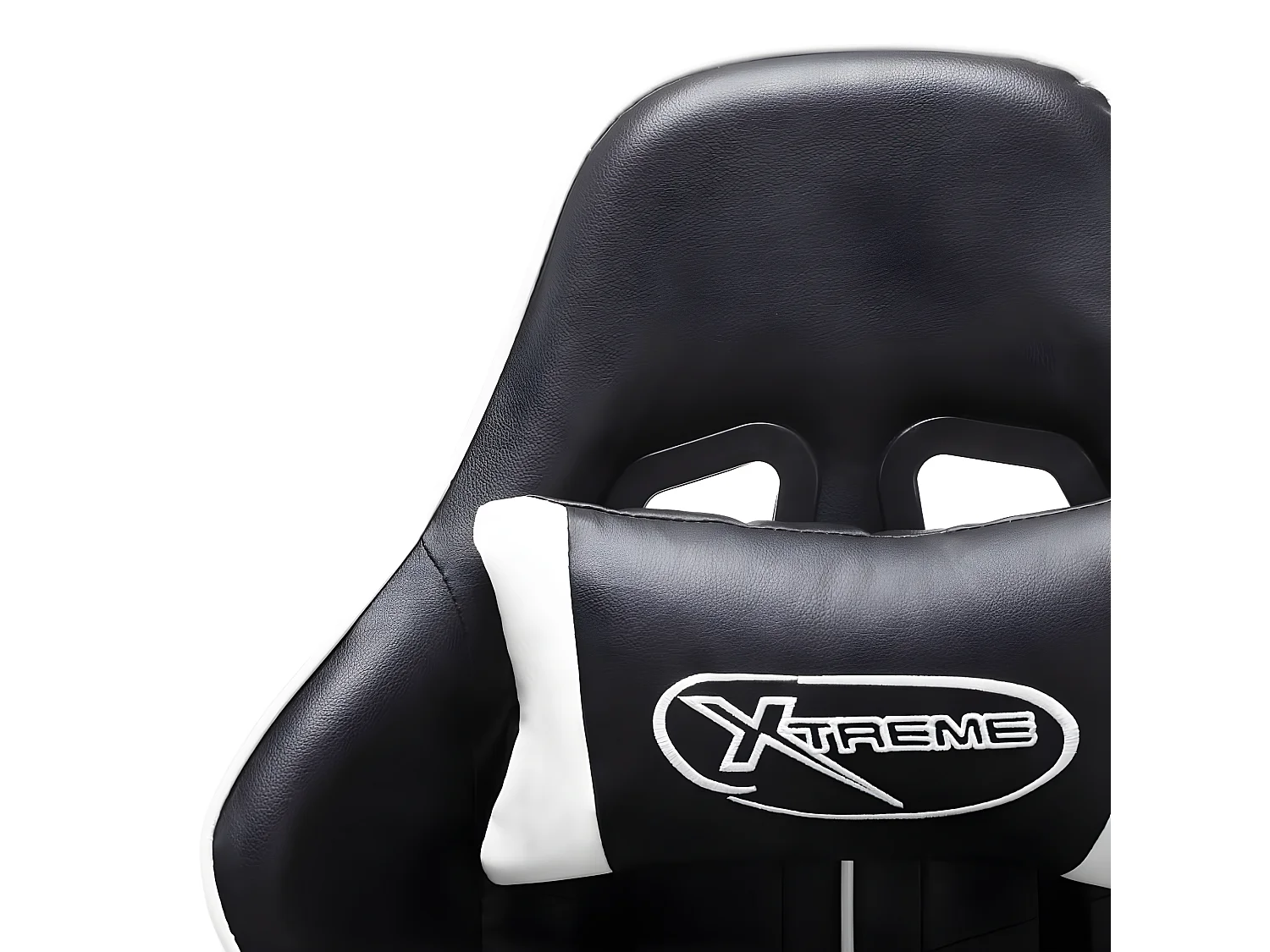 Chaise de jeu Noir et blanc Cuir artificiel