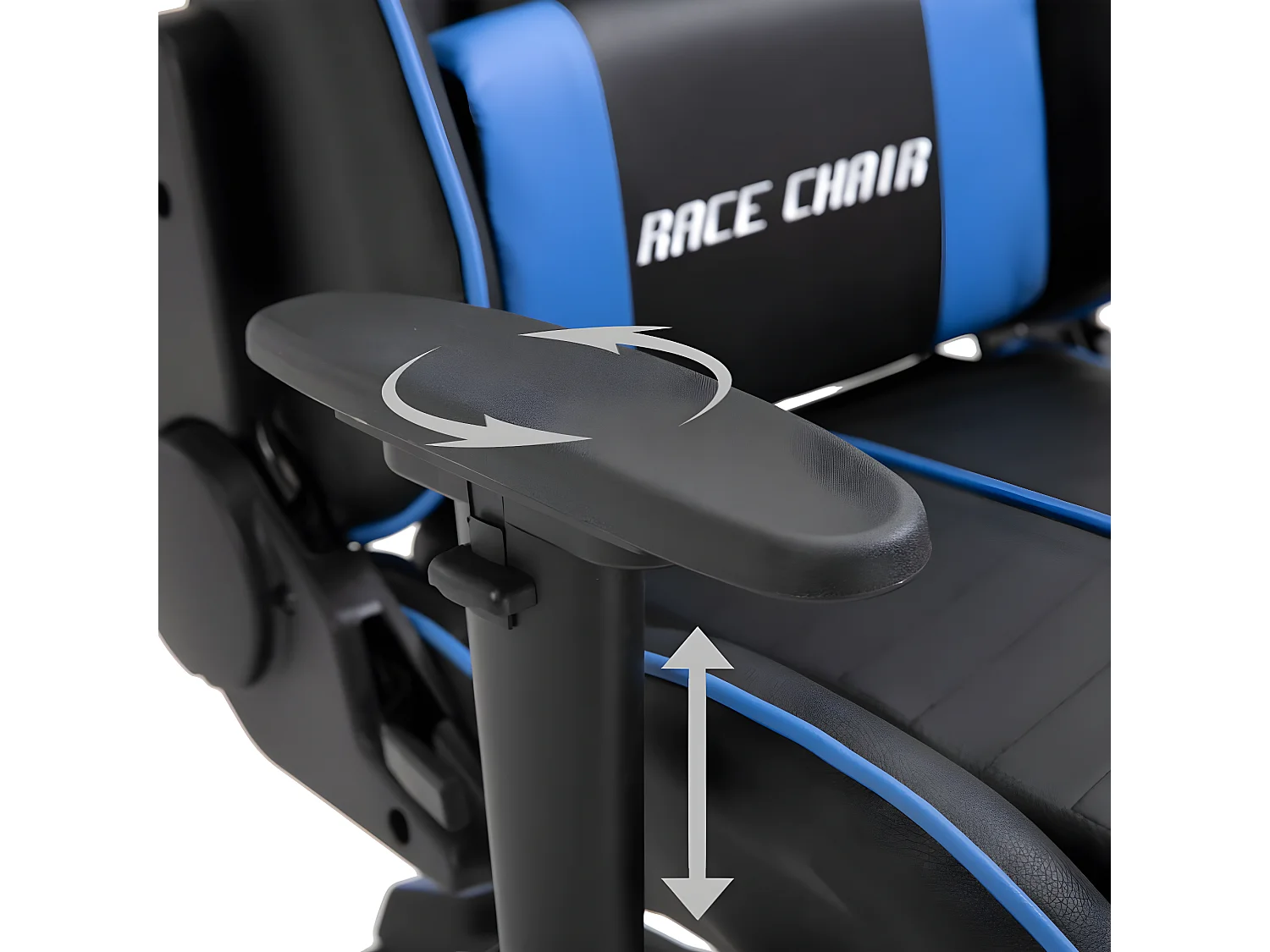 Cadeira de gaming couro artificial azul