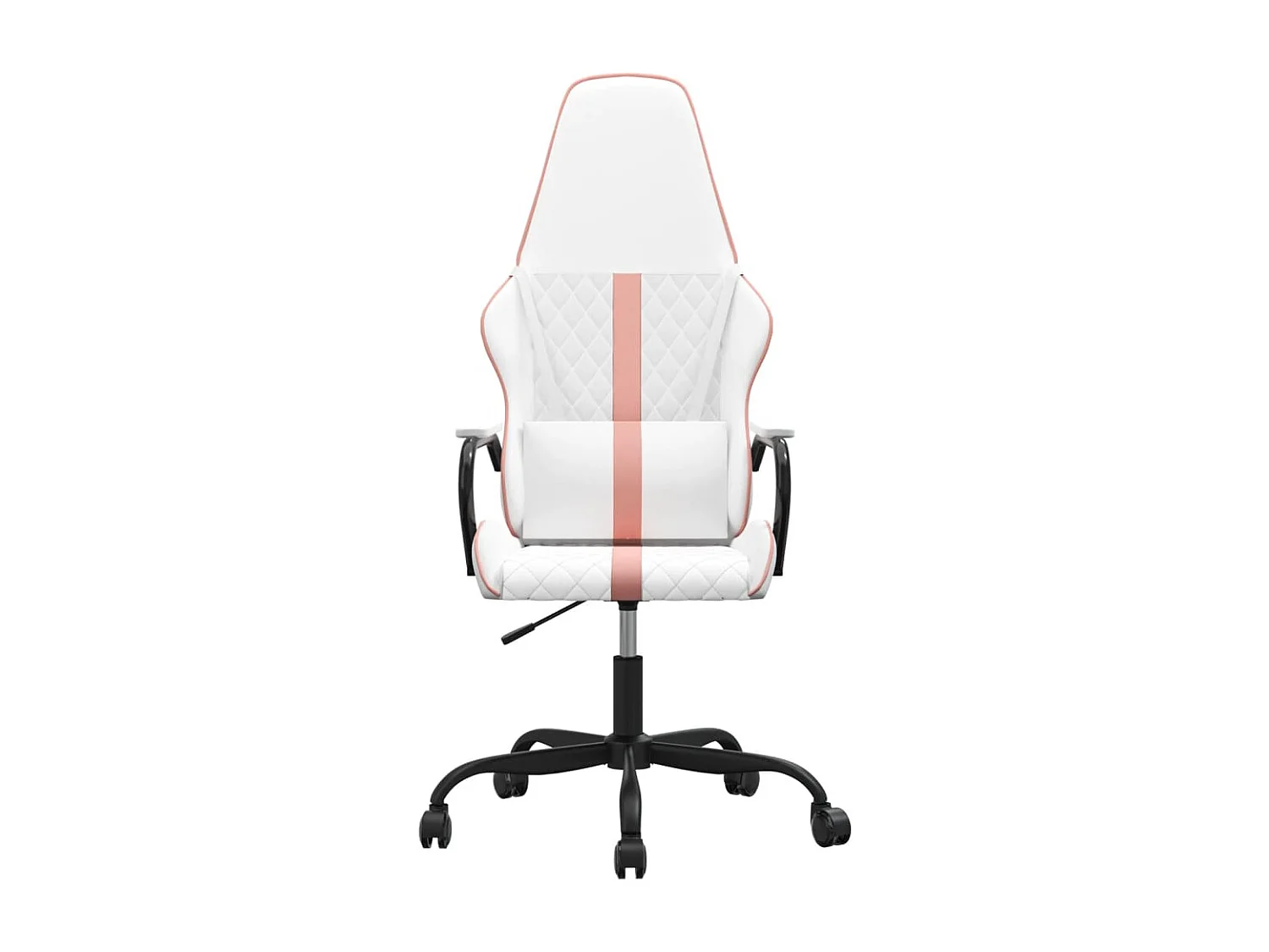 Chaise de jeu de massage rose et blanc similicuir