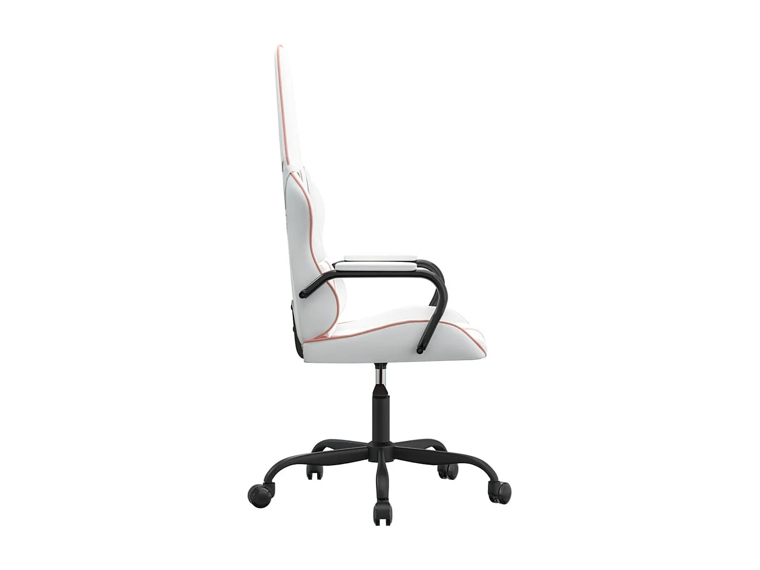 Chaise de jeu de massage rose et blanc similicuir