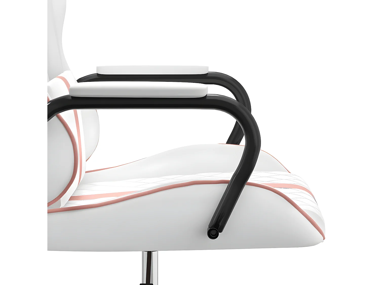 Chaise de jeu de massage rose et blanc similicuir