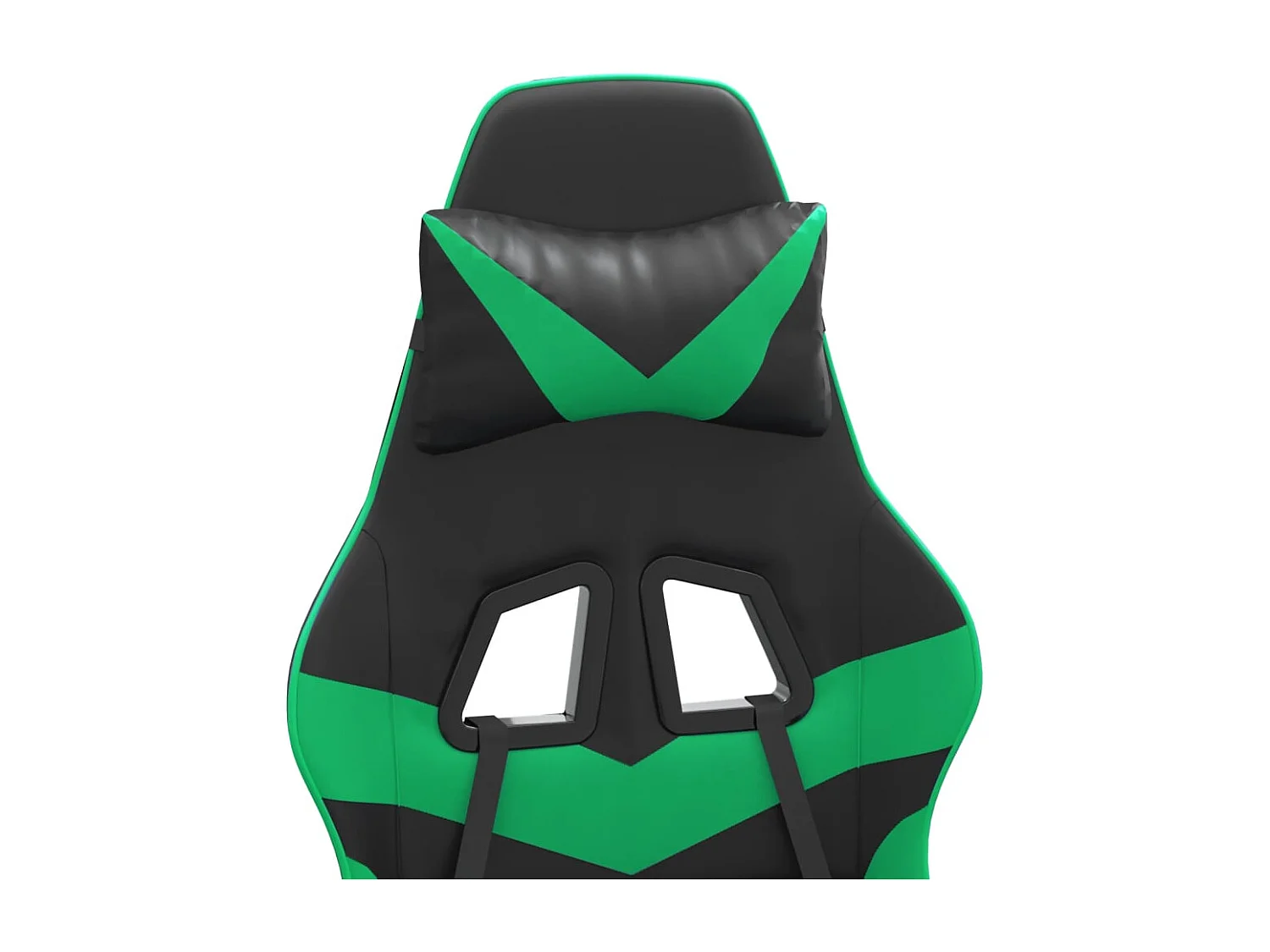 Chaise de jeu pivotante Noir et vert Similicuir