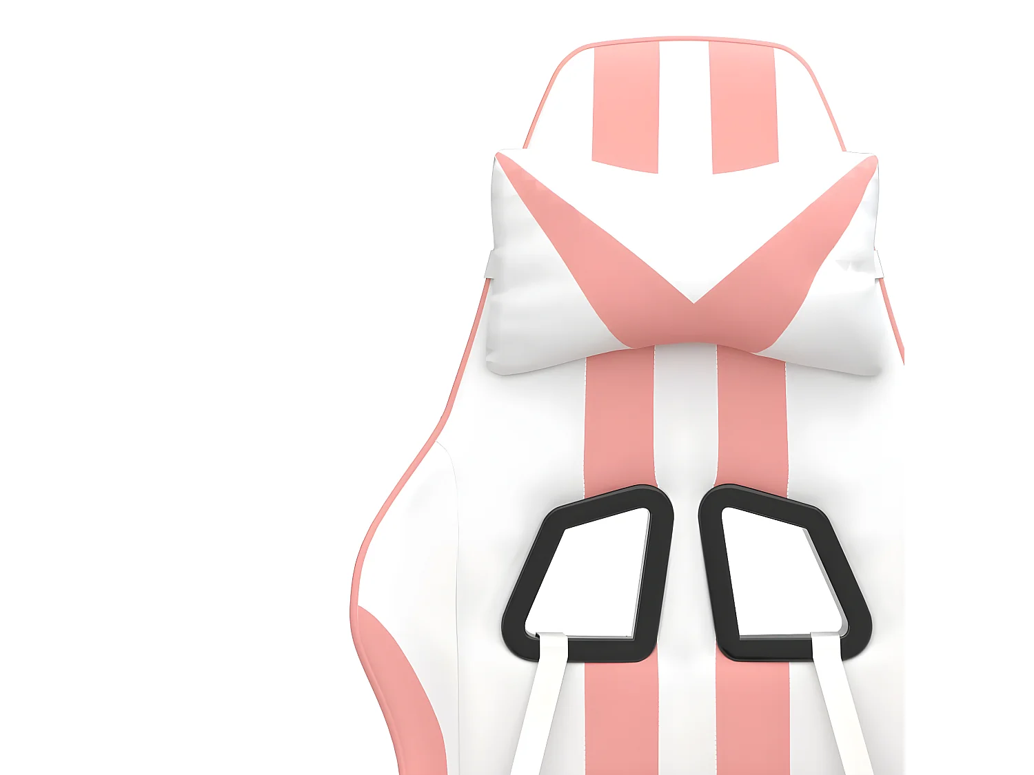 Chaise de jeu pivotante et repose-pied Blanc et rose Similicuir