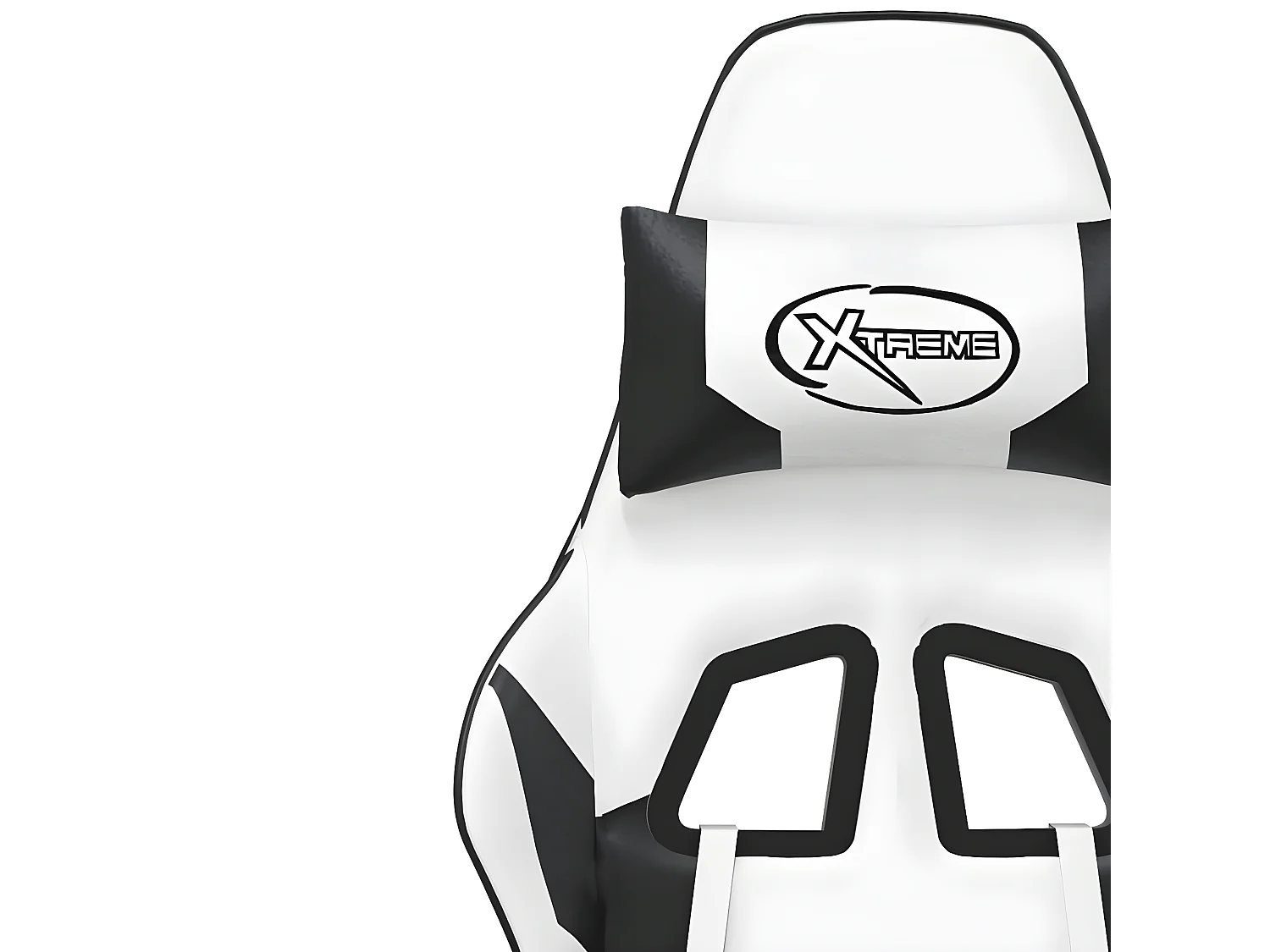 Chaise de jeu de massage Blanc et noir Similicuir