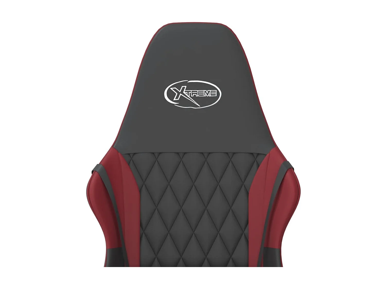 Silla gaming de masaje cuero sintético negro y rojo vino tinto