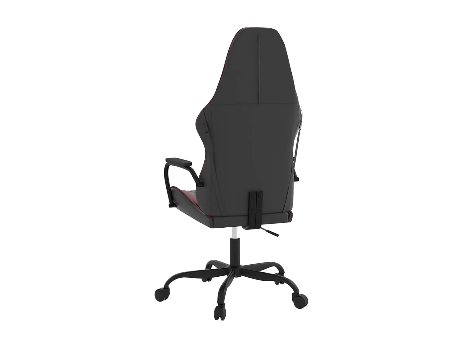 Silla gaming cuero sintético negro y rojo vino tinto