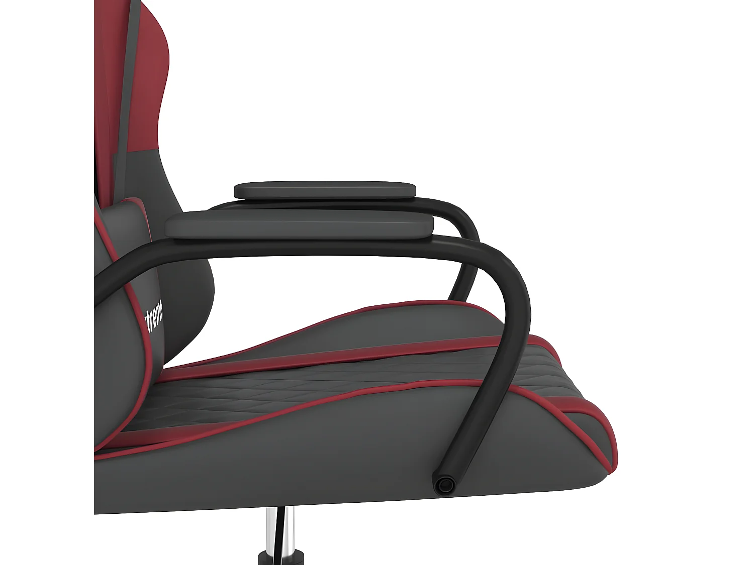 Silla gaming cuero sintético negro y rojo vino tinto
