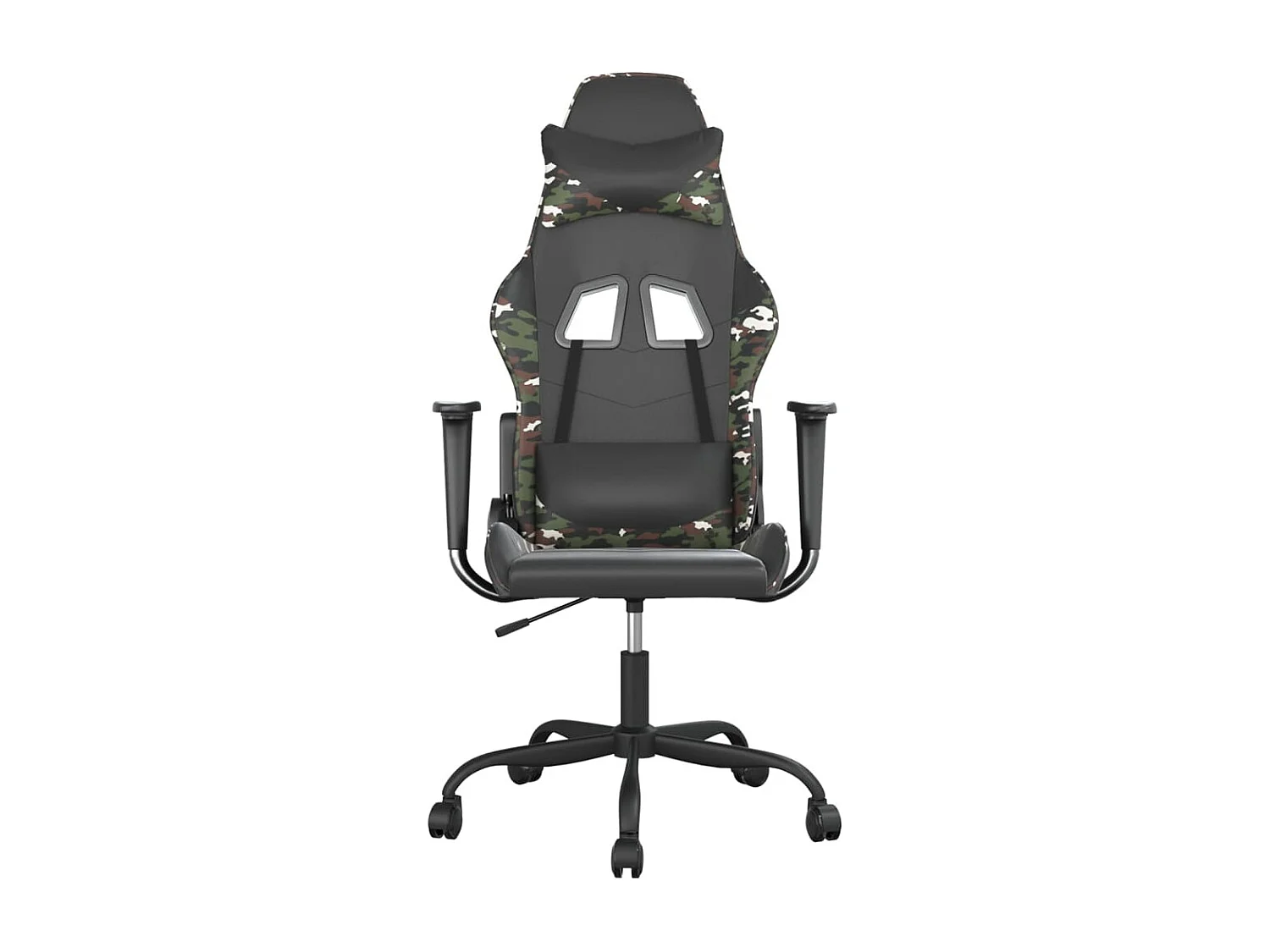 Cadeira gaming couro artificial preto e camuflado